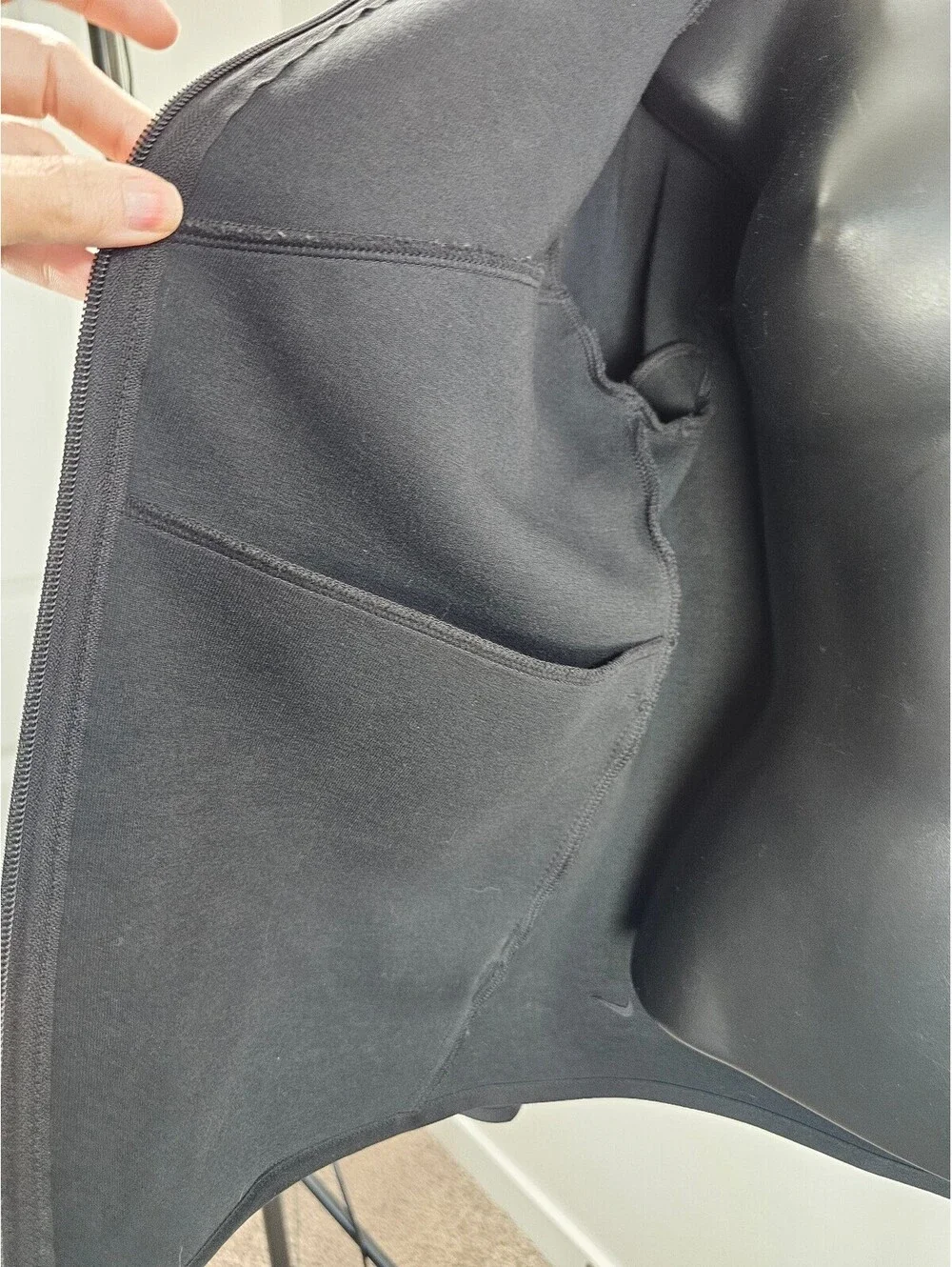 Nike Black Full-Zip Hoodie with Reflective Details and Zippered Arm Pocket